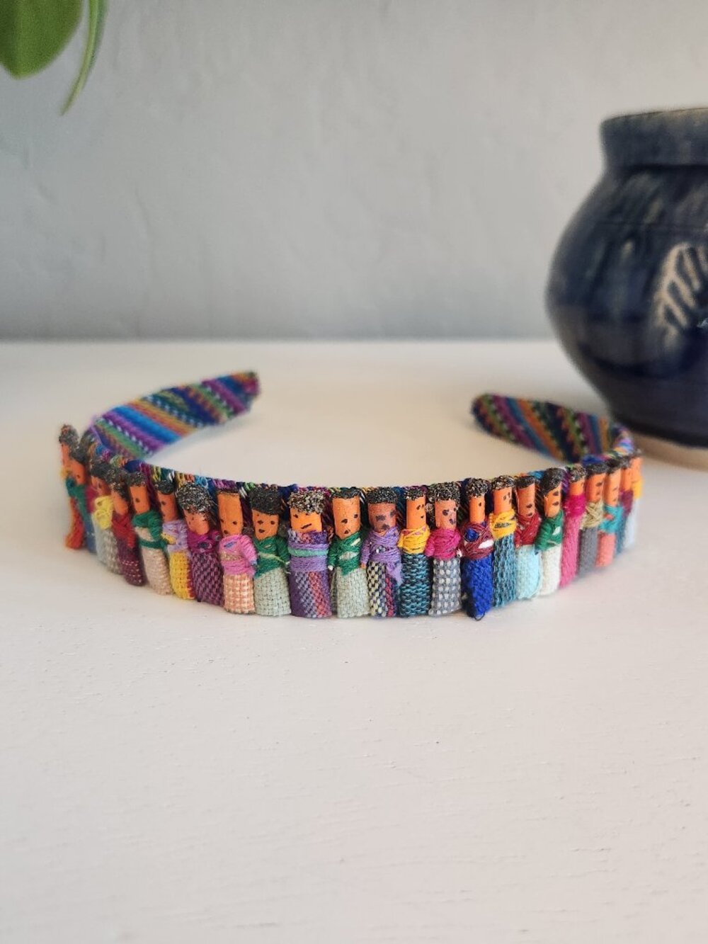 Worry Dolls with Matching Headband | Handmade In Guatemala - Picture 2 of 6